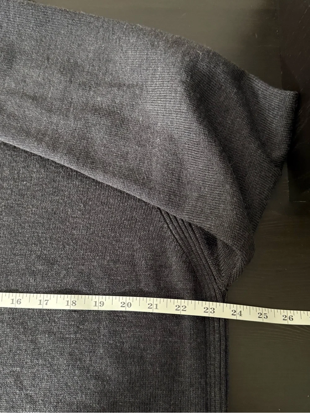 Faconnable Sweater Mens Sz XL Charcoal 1/4 Zip Mock Neck 100% Merino Wool Preppy
